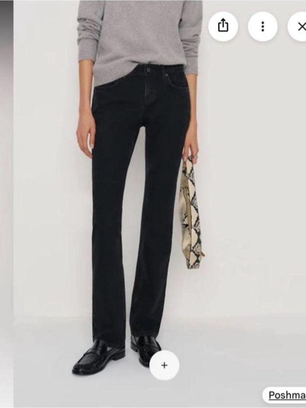 Reformation Black Flare Jeans - Tailored Wide Leg